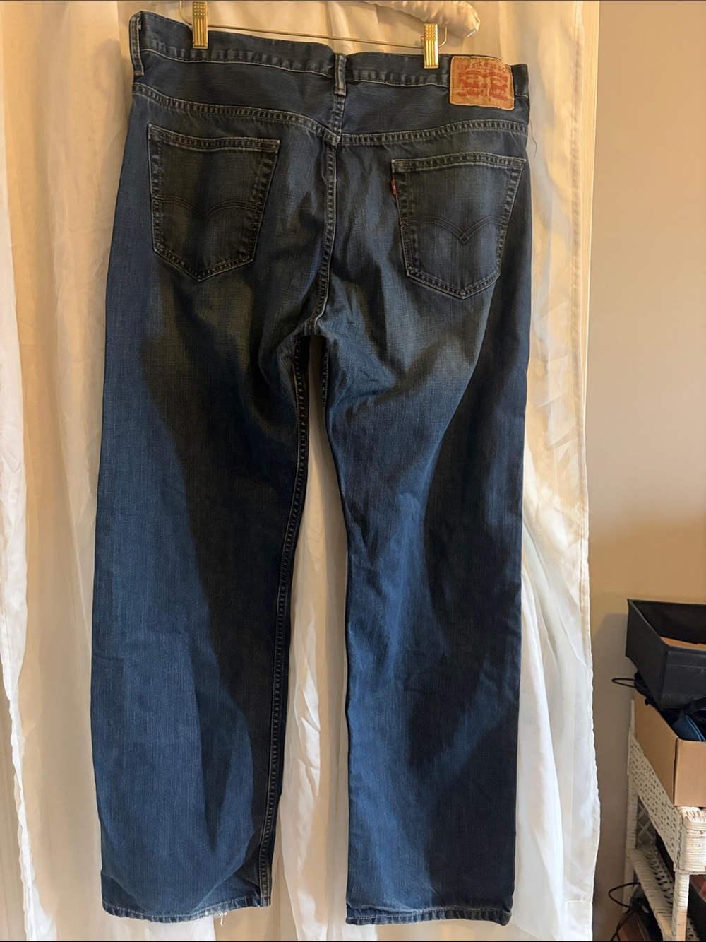 Levi's Men's Relaxed 552 Dark Blue Denim Jeans, 36 x 34